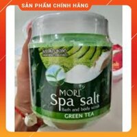 muối tắm MORI trà xanh tẩy da chết, dưỡng trắng, ngừa mụn (từ 3 hộp tặng gói muối tắm yoko)