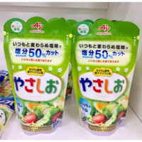 Muối Yasashio Ajinomoto 180g chế biến thức ăn cho bé giảm 50% độ mặn nội địa Nhật Bản