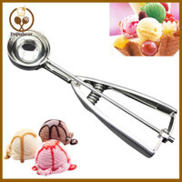 Muỗng bằng thép không gỉ Popubear Dễ dàng làm sạch Muỗng kem bằng thép không gỉ cao cấp Bộ muỗng kem chống dính Máy rửa chén chống đóng băng An toàn Muỗng trái cây hạng nặng Tay cầm tiện dụng