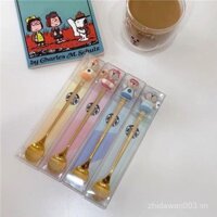 Muỗng Búp bê gấu bông sao 304 Muỗng cà phê hoạt hình bằng thép không gỉ Muỗng trộn cán dài Muỗng món tráng miệng Nữ Thần Muỗng thanh