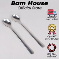 Muỗng cà phê inox Bam House cán trơn dày sáng bóng cao cấp MRH03 - Muỗng inox Muong inox Muong ca phe