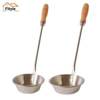 Muỗng Chiên Bánh Chảo Dụng Cụ Nhà Bếp Dễ Dàng Sử Dụng Tay Cầm Bằng Gỗ Nhỏ Gọn Phong Cách Trung Hoa Tay Cầm Thoải Mái Dụng Cụ Nấu Ăn Di Động