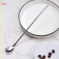 Muỗng dài inox 304, kiêm ống hút (muỗng 2in1)