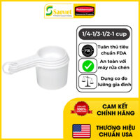 Muỗng đong định lượng Rubbermaid bằng nhựa cao cấp, bộ 4 muỗng đa dạng dung tích - FG8315ASWHT