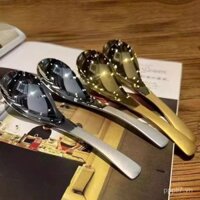 Muỗng inox Muỗng canh cán dài gia dụng Muỗng ăn Tây sáng tạo Muỗng học sinh trẻ em Muỗng tròn Muỗng nhỏ