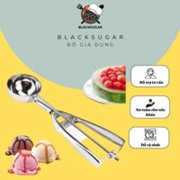 Muỗng Múc Kem Gelato Dạng Bóp Inox, Ice Cream Scoop, Dụng Cụ Bóp Kem Nhiều Kích Cỡ, Múc Trái Cây hình tròn có tay bóp