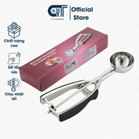Muỗng Múc Kem, Hoa Qủa, Inox 304, Bọc Silicon, Chống Trơn Trượt, Hàng Loại 1 - QT KITCHENWARE