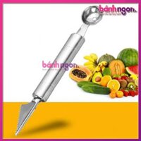 Muỗng Múc Trái Cây Viên Và Tỉa Hoa Quả 2 Đầu Inox