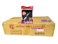Muỗng nhựa cán dài 20cm - ĐEN - Thùng 5000 cái
