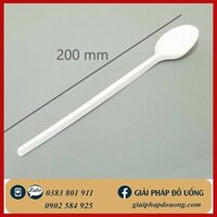 MUỖNG NHỰA DÀI TRẮNG ĐỤC 20 CM