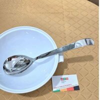 Muỗng (vá) múc cơm [INOX 304] cao cấp, dày dặn, thiết kế tinh xảo, sang trọng, cán dài cong nhẹ phần đuôi