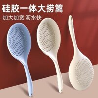 Muỗng (vá) vớt thức ăn đục lỗ Silicone Phong Cách Bắc Âu