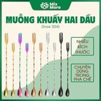 Muỗng,thìa khuấy inox 304 cán dài dùng pha cà phê,trà cao cấp sang trọng Mixmore