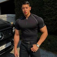 Muscle Fashion Brand Summer New Quick-Drying Tights Men's Elastic Sports Running Stand Collar T-shirt Gym Training Clothes j2Fl