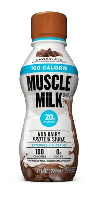 Muscle Milk 100 Calorie Protein Shake, Chocolate, 20g Protein, 12 FL OZ, 12 Count