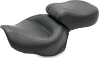 Mustang 75535 Wide Touring One-Piece 2-Up Motorcycle Seat for Harley-Davidson Dyna 2006-17, Black