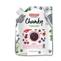 Mứt Andros Chunky Berry & Hibiscus ( Trái mọng & Hoa Atiso đỏ) 1Kg – Gói