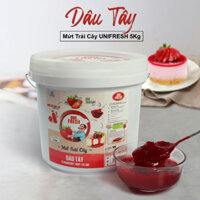 MỨT DÂU TÂY 5kg -  Mứt xác trái cây - UNIFRESH - Trang trí bánh, sinh tố, trà hoa quả,...