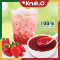 Mứt dâu tây Krub.O làm bánh pha chế trà sữa đồ uống trà hoa quả cà phê chai 2.1kg