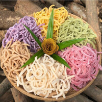 Mứt dừa non ngũ sắc mềm dẻo ít ngọt (túi 500g)