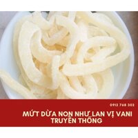 Mứt dừa non Như Lan Sài Gòn vị truyền thống dạng miếng to và dạng sợi dẻo ngon đóng túi 0,5kg