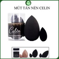 Mút Tán Nền CELIN 2 Cái Mẫu Mới Mềm Mịn Đàn Hồi Cao Đầu Vát Dễ Thao Tác Kèm Mút Nhỏ - Mibebe