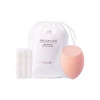 Mút tán phấn + bông tẩy trang FOCALLURE mềm mại 0.4g