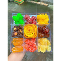 Mứt tết, Khay Mứt Tết, Mứt gừng, Mứt dừa, Khay Kẹo Bông Mai Nhiều Loại, Quà Tết