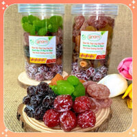 Mứt Tết Mix 5 Loại Ô Mai Xí Muội Đào Mix Ngũ Quả Trái Cây Sấy Dẻo Mix Vị Chua Ngọt Ăn Là Thích - Hộp 1Kg