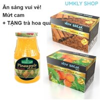 Mứt thơm 210g Golden Farm + 10 túi trà Now Break Tea kèm theo (5 x trà Đào và 5 x trà Quế) (kiểu Bonne Maman Le Fruit Berrino Honey Mật ong Osterberg Mangline Farm Đà Lạt Da Lat Đặc Sản Mứt Tết Monin Gia Thinh Phat Hersheys)