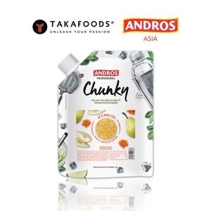 Mứt trái cây Andros Chunky Lê & Hoa cúc – túi 1kg