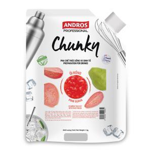 Mứt trái cây Andros Chunky ổi hồng – túi 1kg