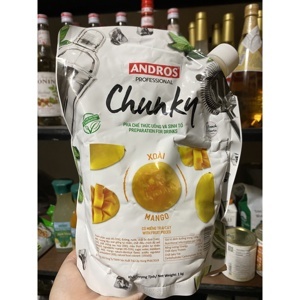 Mứt trái cây Andros Chunky xoài – túi 1kg
