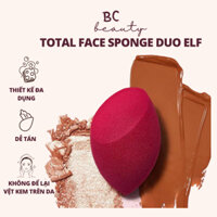 Mút Trang Điểm e.l.f Total Face Sponge Duo (Set 2 Bông Mút) | Tán Nền, Che Khuyết Điểm