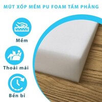 Mút xốp PU Foam Tấm đệm lót Sofa Dày 30mm Màu Trắng KT: 1.5x1.9m