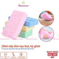 Mút xốp tắm làm sạch da, kỳ ghét, mát xa cơ thể khi tắm – Bông tắm cọ ghét cho bé, an toàn, tiện dụng