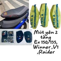 Mút yên gọt 2 tầng xe winner x v1, exciter 150, ex 135 2010, raider