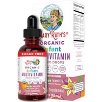 Mutivitamin + Sắt Hữu Cơ Cho Trẻ 6-12m MaryRuth's Organic Infant Multivitamin with Iron Liquid Drops