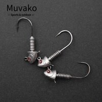 Muvako 15 Chiếc Swimbait Hook Jig Head, Cường Độ Cao Dạ Quang Mắt Câu Cá Giun Dụ Móc, Kim Loại Chất Lượng Cao Bạc Câu Cá Câu Cá