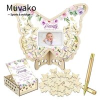 Muvako 63 Chiếc Trang Trí Tiệc Bướm, Đồ Trang Trí Tắm Cho Bé Bướm Tím Bằng Gỗ, Dấu Hiệu Bướm Trong Ảnh Khách Sách Tắm Cho Bé Ký Vào Trang Trí Sách Khách