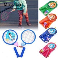 Muvako Bộ Vợt Cầu Lông Với 3 Quả Cầu Lông Luyện Tập Lắc Tay Chống Trượt Nhỏ Gọn Nhiều Màu Sắc Cho Bé Trai Và Bé Gái