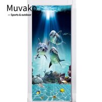 Muvako Decal Dán Tường, Nhãn Dán Cửa Đại Dương Tự Dính Chống Thấm Nước, Đề Can Cửa Có Thể Tháo Rời Bức Tranh Tường Giấy Dán Tường Phòng Ngủ