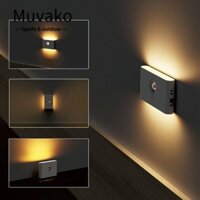 Muvako Đèn ngủ  không dây sạc USB cảm biến chuyển động thông minh chiếu sáng hành lang/ cầu thang/ lối đi trong nhà