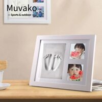 Muvako Khuôn In Chân Tay, Khung Ảnh Bằng Gỗ Tự Làm, Khung Ảnh In Bùn Mực Cho Bé Bùn Trẻ Em