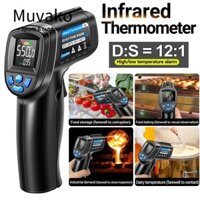 Muvako Súng Nhiệt Kế Kỹ Thuật Số Mavako 50~550°C Máy Đo Độ Ẩm Laser Cảm Biến Hồng Ngoại