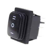 MUXI 12V Black Waterproof 6Pin DPDT Self Locking Rectangle Rocker Switch