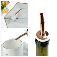 MUXI 1Pc Rose Gold Stainless Steel Bottle Liquor Spirit Pourer Free Flow Pour Spout