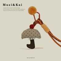 Muzikai Mặt Dây Chuyền Vải Nấm Nam Nữ Schoolbag Mặt Dây Chuyền