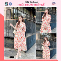 Mv212 Váy voan hoa nhí cam dáng dài vintage [Rency&MC] váy đầm voan hoa 5 tầng nữ tính