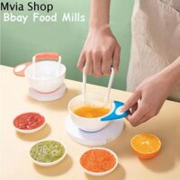 MVIA Dụng cụ ép khoai tây MASHER thủ công Bộ dụng cụ làm thức ăn Hai Mảnh Máy nghiền thức ăn Dụng cụ cho bé ăn Máy xay thực phẩm bằng tay Bát chế biến thực phẩm Bát mài Máy xay thức ăn trẻ em